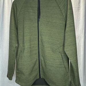 Russell Athletic Fusion Knit Zip-Up in Olive